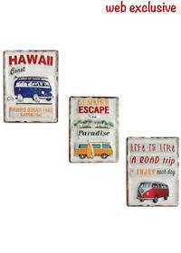 Set di 3 targhette Vintage