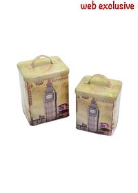 Set di 2 scatole Città